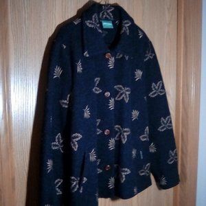 Geiger unlined gray boiled wool jacket